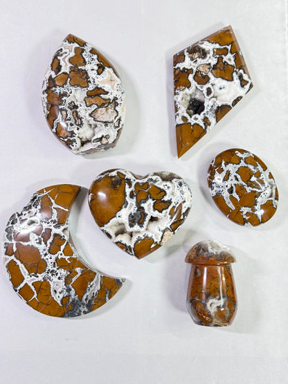 Brecciated Jasper Carvings – Rare Crystal of Courage & Nurturing –