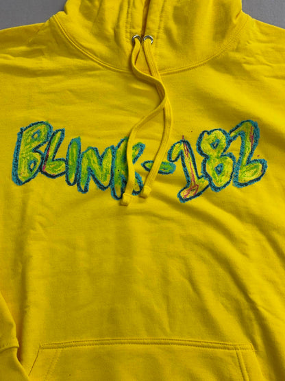 Blink-182 Hoodie - Crayon Logo Yellow - Size L –