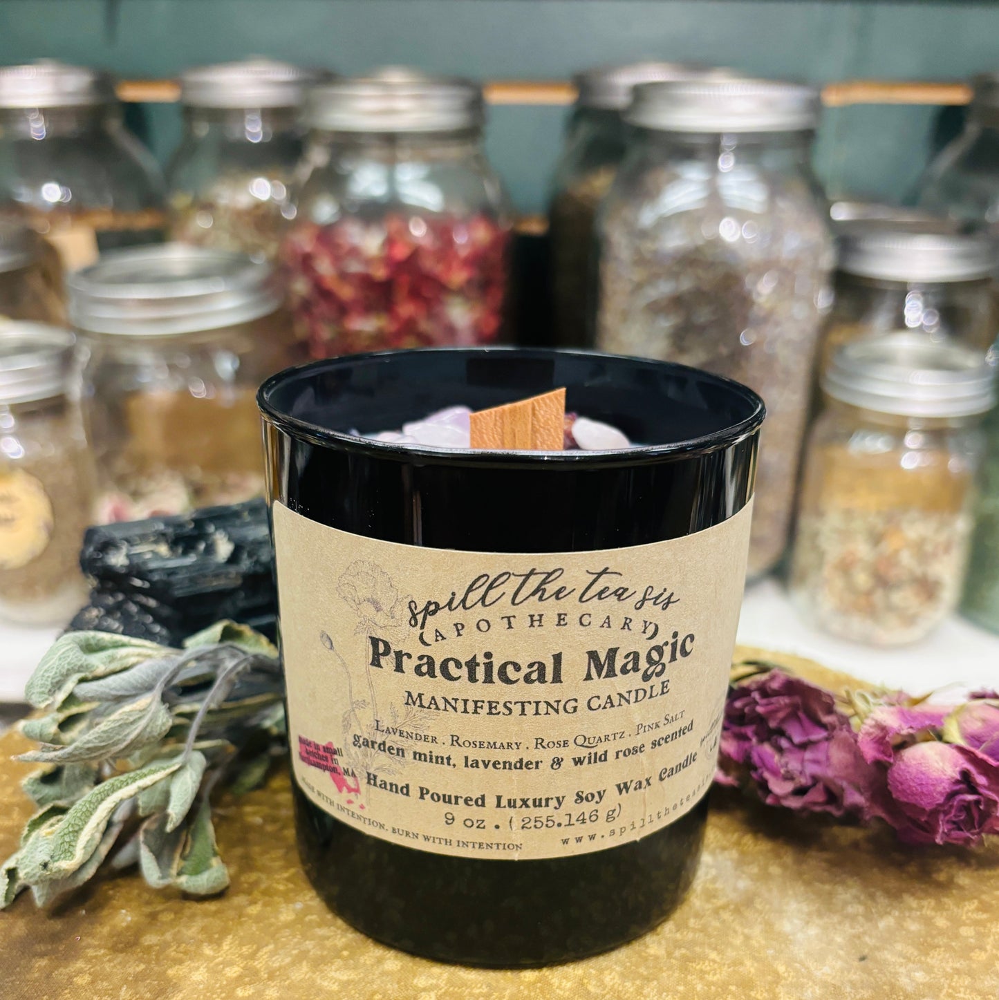 Practical Magic Intention Candle | Blessings, Luck & Sisterhood Soy Wax Candle