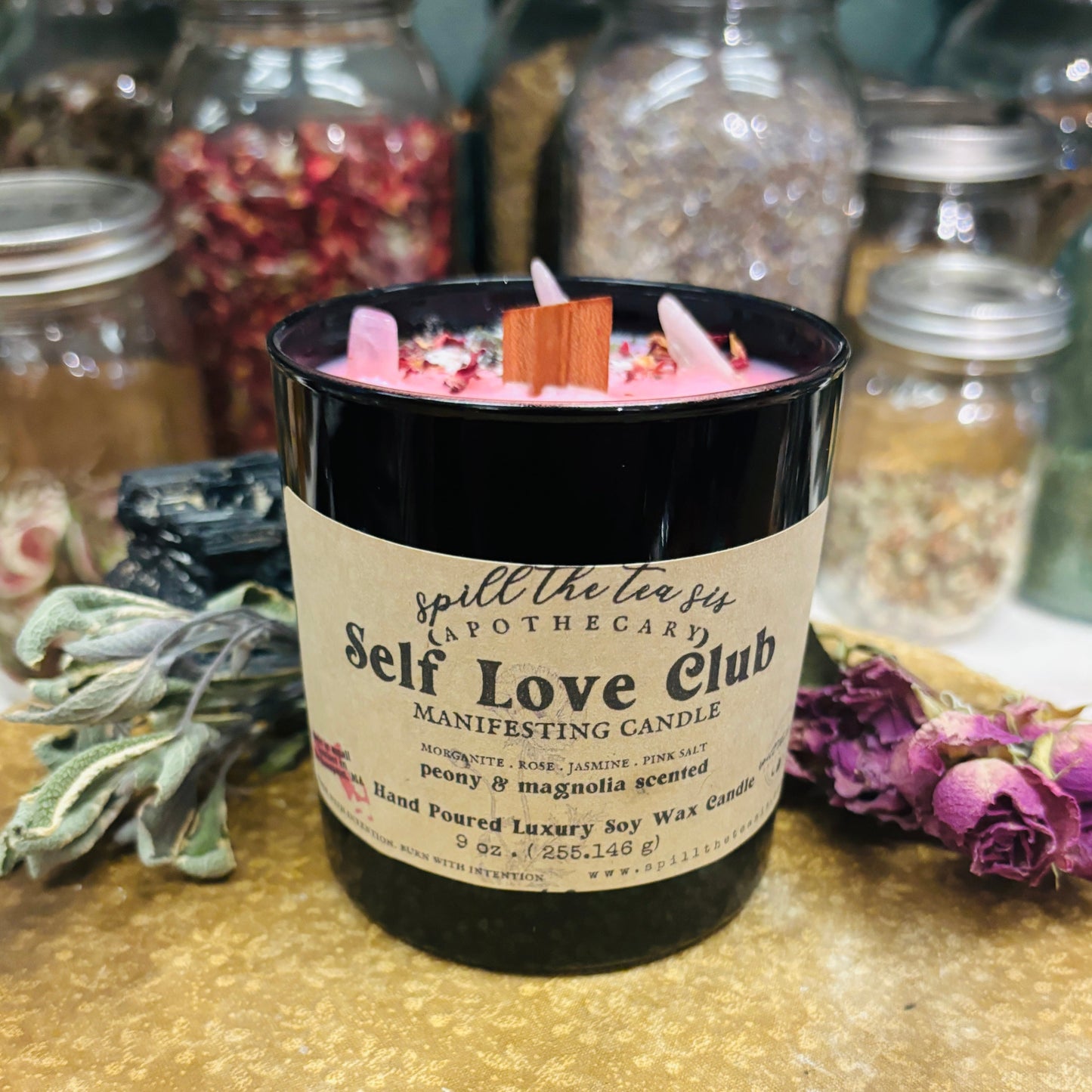 Self Love Club Intention Candle | Self Care & Healing Soy Wax Candle