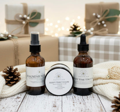 Sleepy Time Combo: Sleepy Time Tincture, Sleepy Time Tallow, Magnesium Spray – Sleep Support