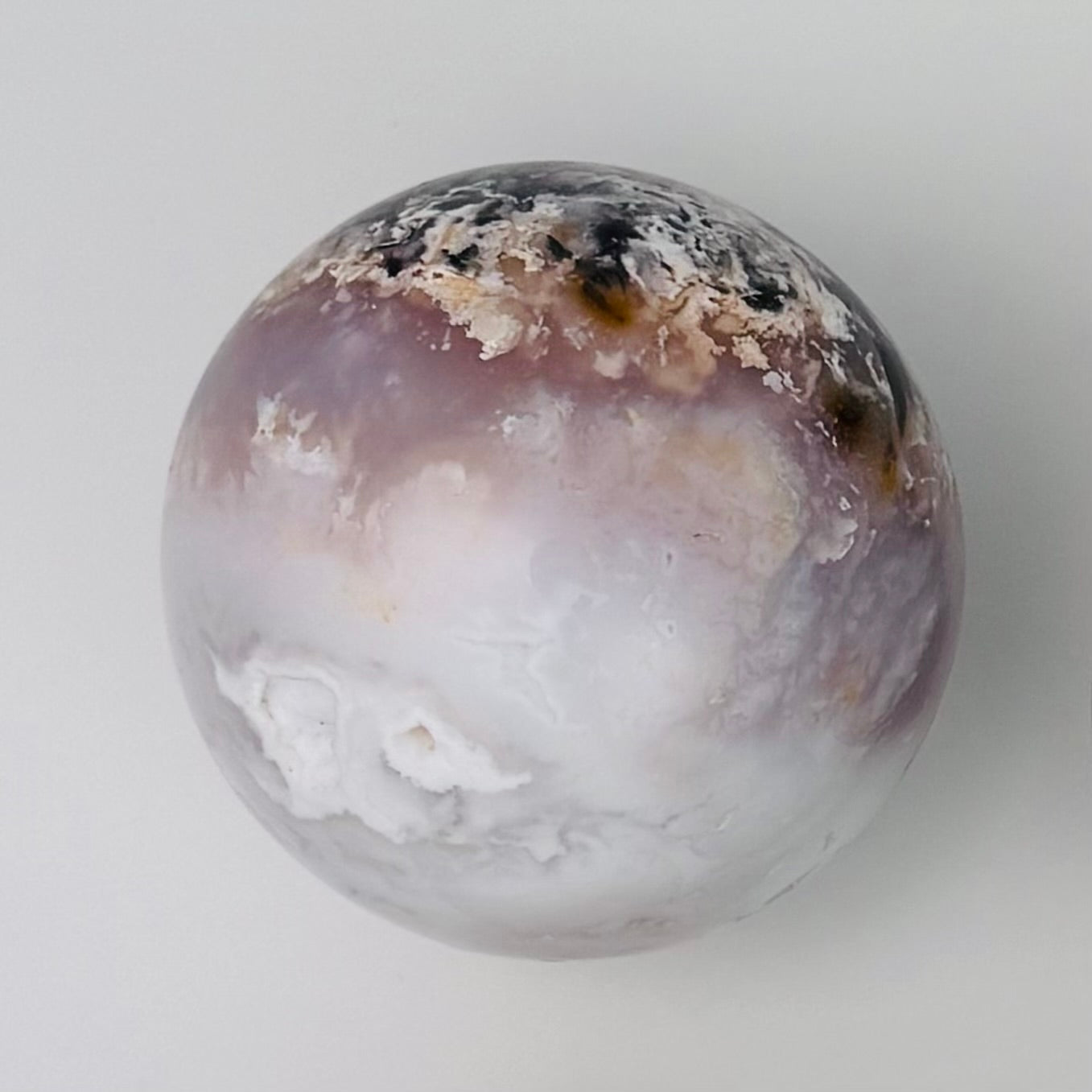 Plume Agate RARE Carvings – Sphere 58 mm
