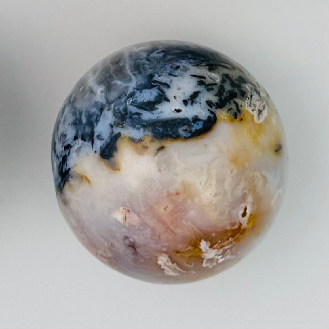 Plume Agate RARE Carvings – Sphere 48 mm
