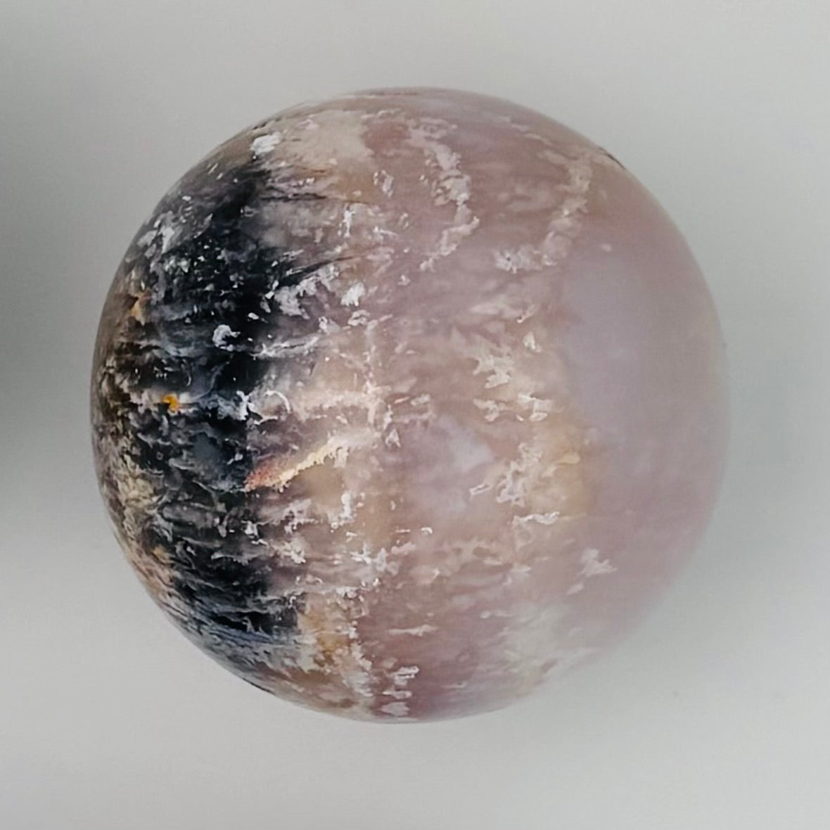 Plume Agate RARE Carvings – Sphere 54 mm