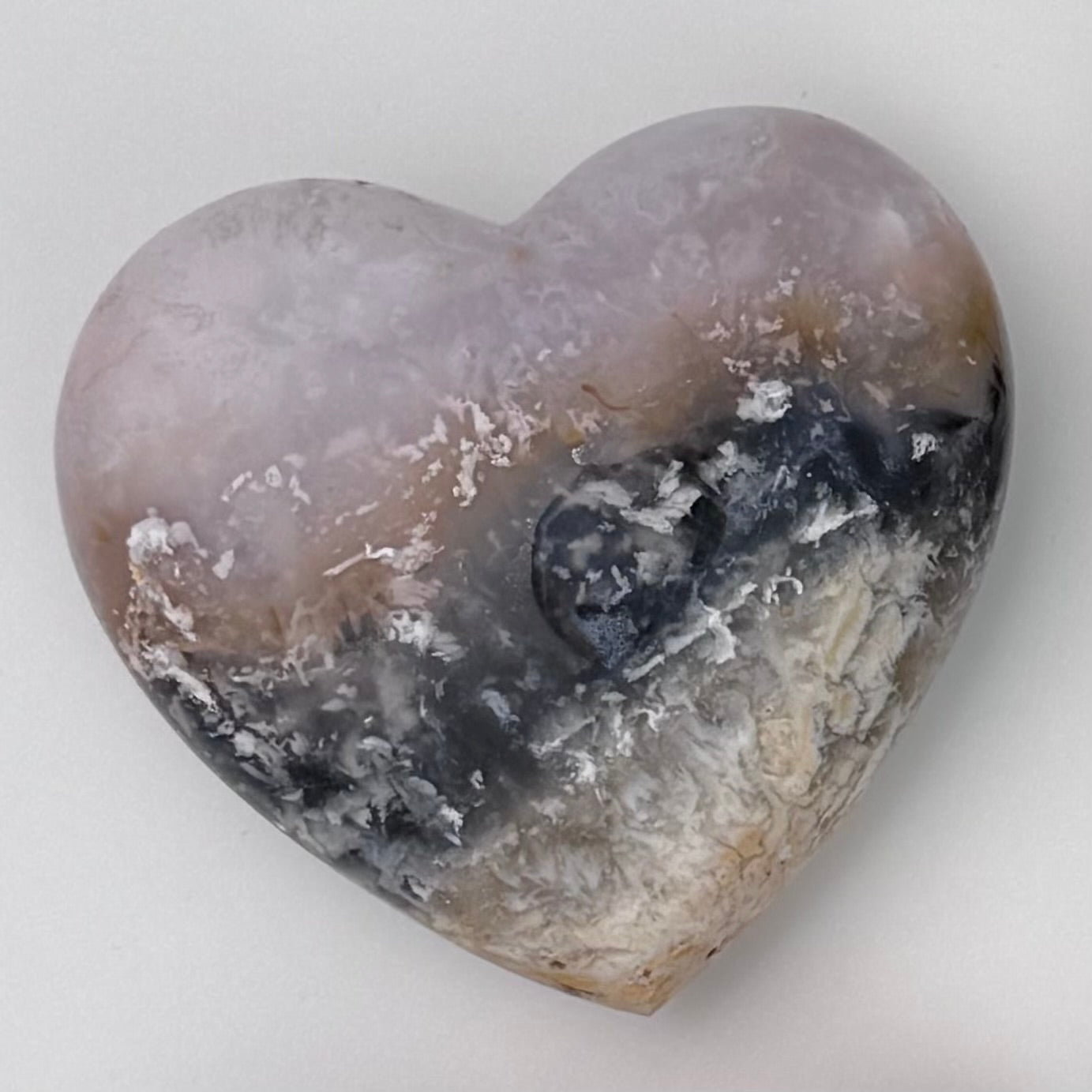 Plume Agate RARE Carvings – Heart 2.25"x2.25"x.025"
