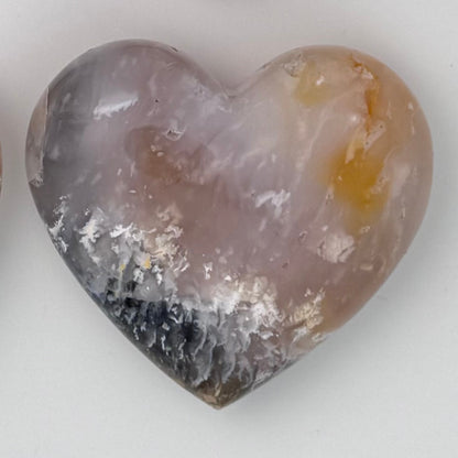 Plume Agate RARE Carvings – Heart 2"x0.25"x2"