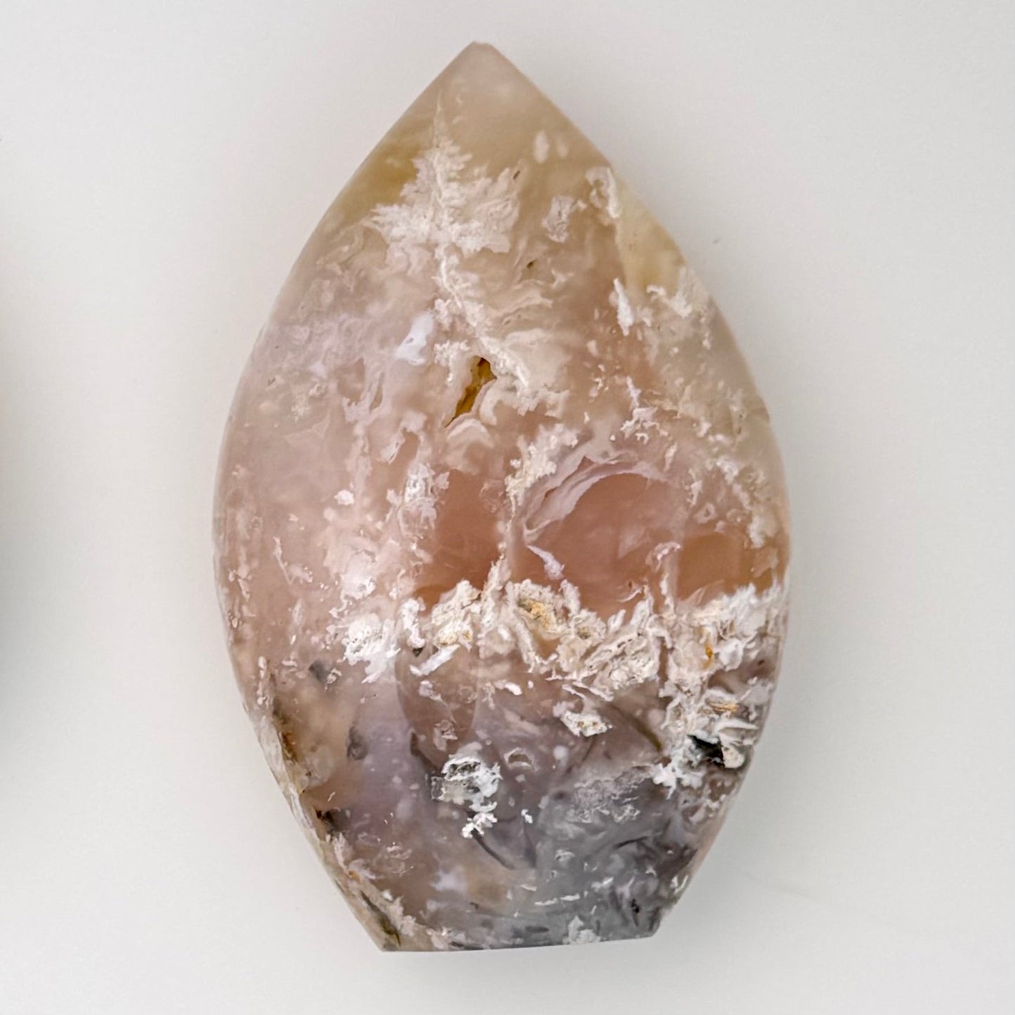 Plume Agate RARE Carvings – Flame #2 - 3.5"2.25"x0.5"