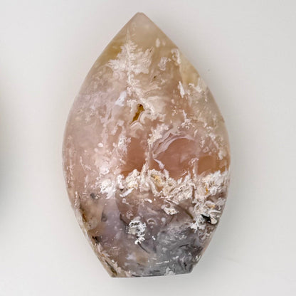 Plume Agate RARE Carvings – Flame #2 - 3.5"2.25"x0.5"