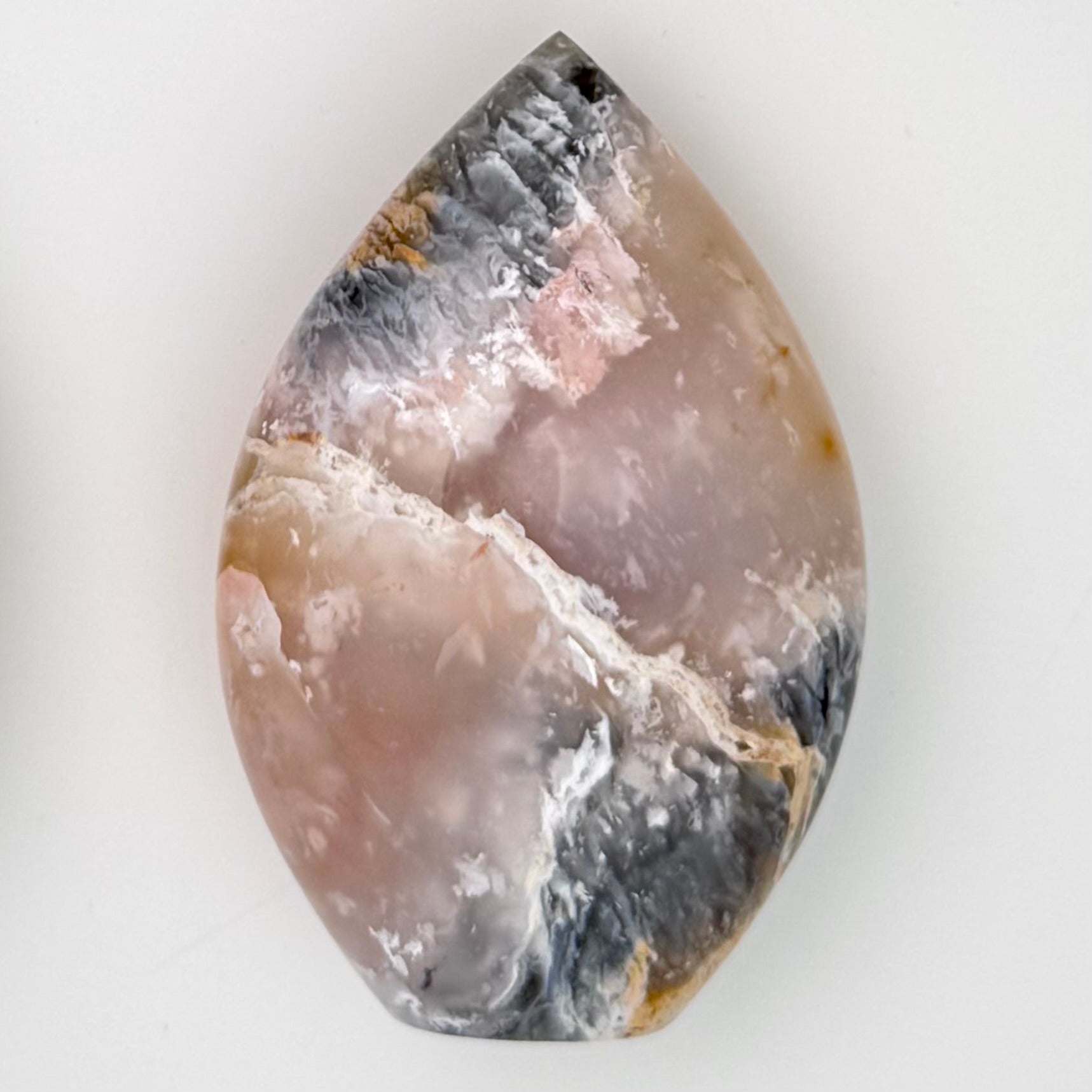 Plume Agate RARE Carvings – Flame #4 - 3.5"x2"x0.5"