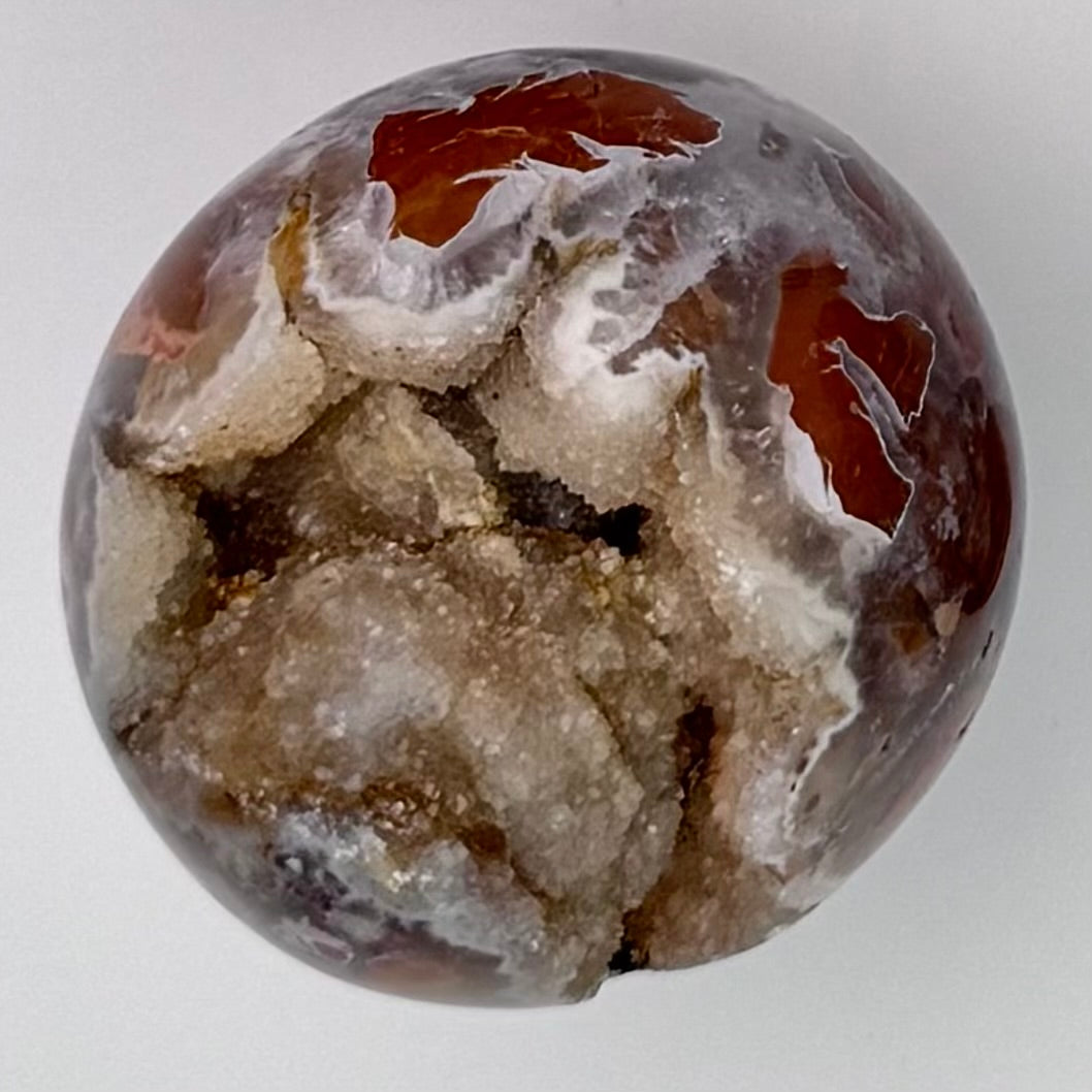 Brecciated Jasper Carvings – Rare Crystal of Courage & Nurturing – Sphere (Druzy) 54 mm