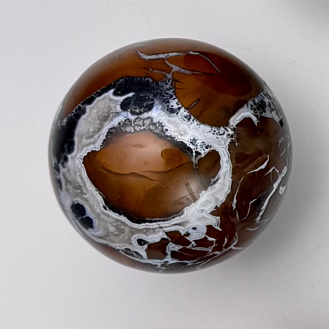 Brecciated Jasper Carvings – Rare Crystal of Courage & Nurturing – Sphere 50 mm