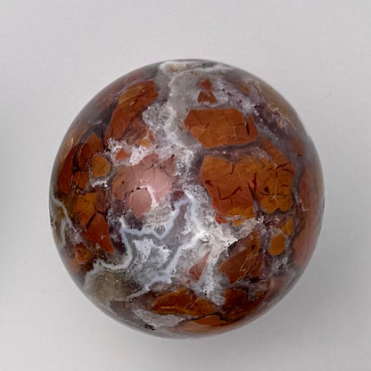 Brecciated Jasper Carvings – Rare Crystal of Courage & Nurturing – Sphere 53.5 mm