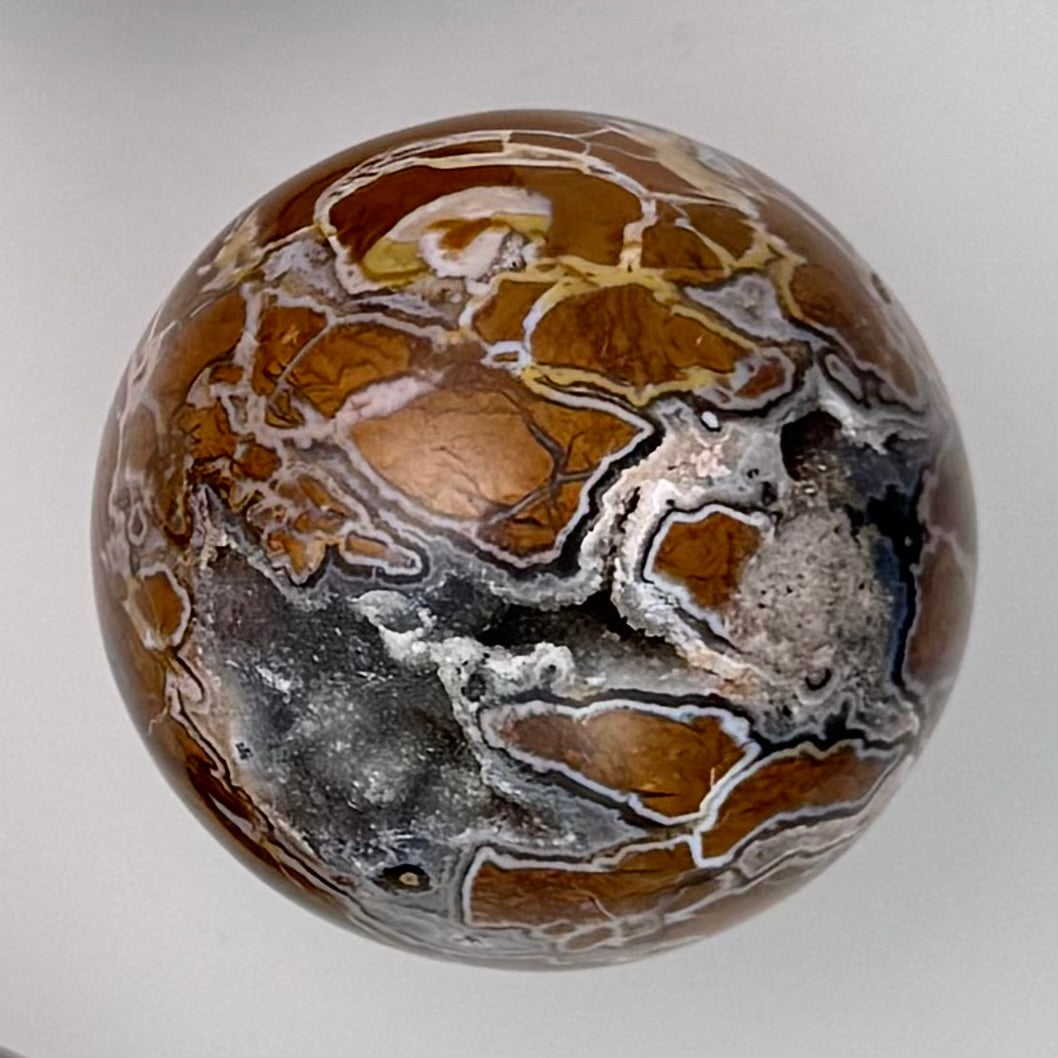 Brecciated Jasper Carvings – Rare Crystal of Courage & Nurturing – Sphere2 51.5