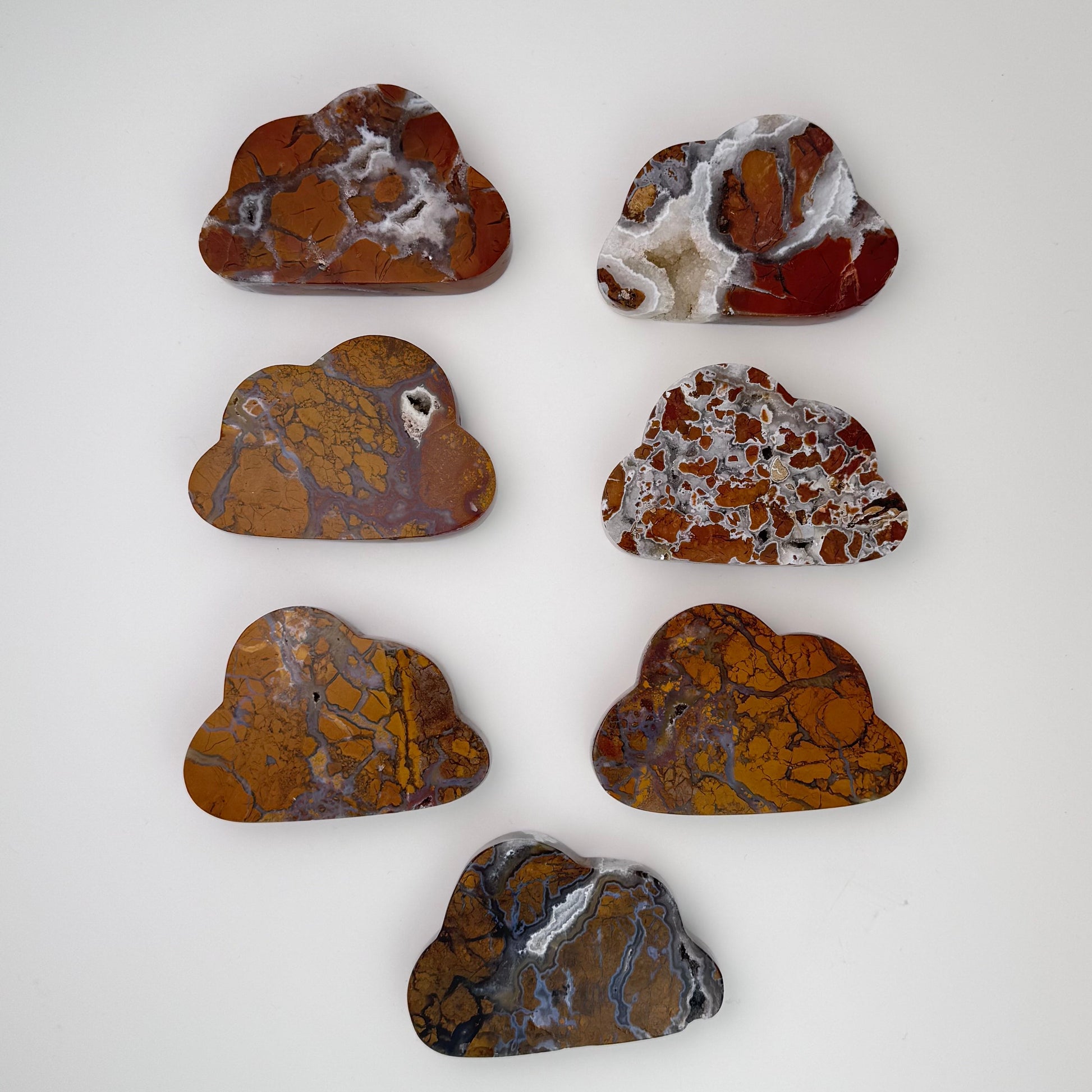 Brecciated Jasper Carvings – Rare Crystal of Courage & Nurturing – Clouds 3"