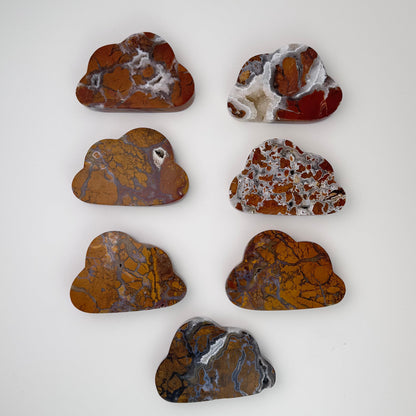 Brecciated Jasper Carvings – Rare Crystal of Courage & Nurturing – Clouds 3"