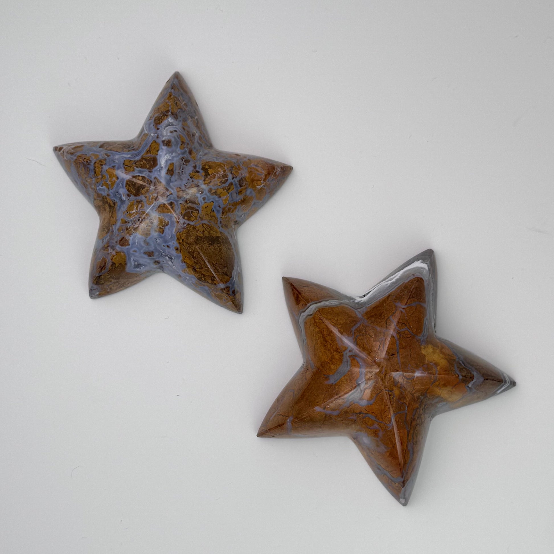 Brecciated Jasper Carvings – Rare Crystal of Courage & Nurturing – Star 3"