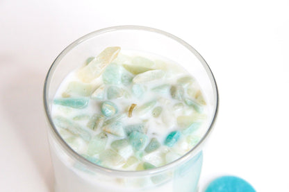 Amazonite Crystal Chakra Candle
