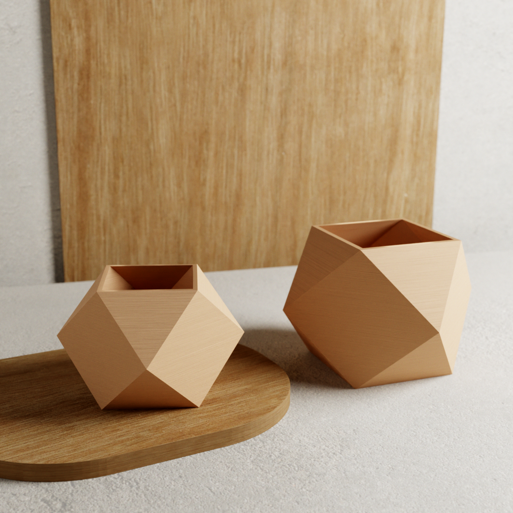ICO Planter – Natural Wood Planter
