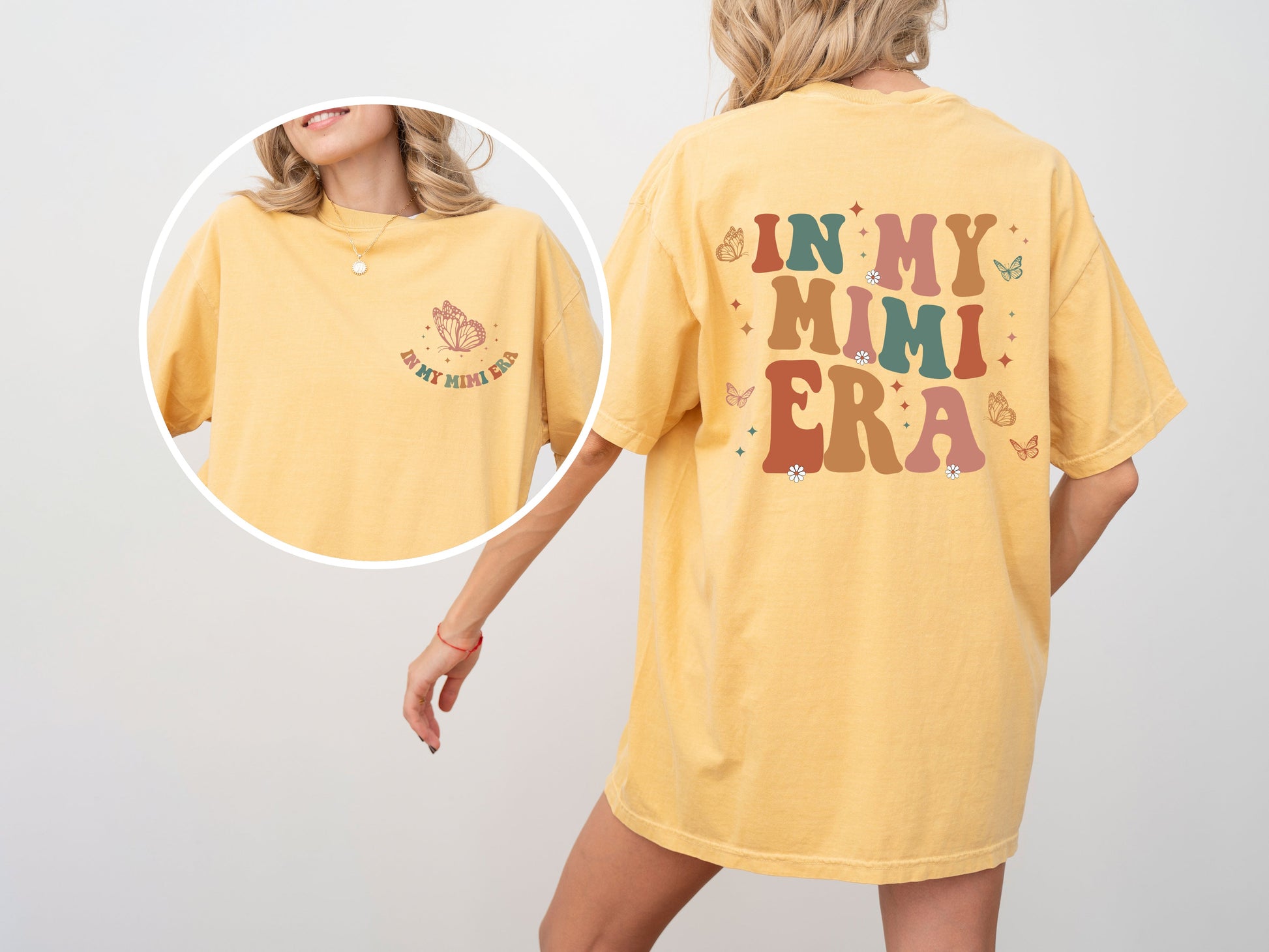 In My Mimi Era, Grandma, Nana, Mom Era, Mother's Day, Tshirt Comfort Colors T-Shirt – Mustard T-Shirt