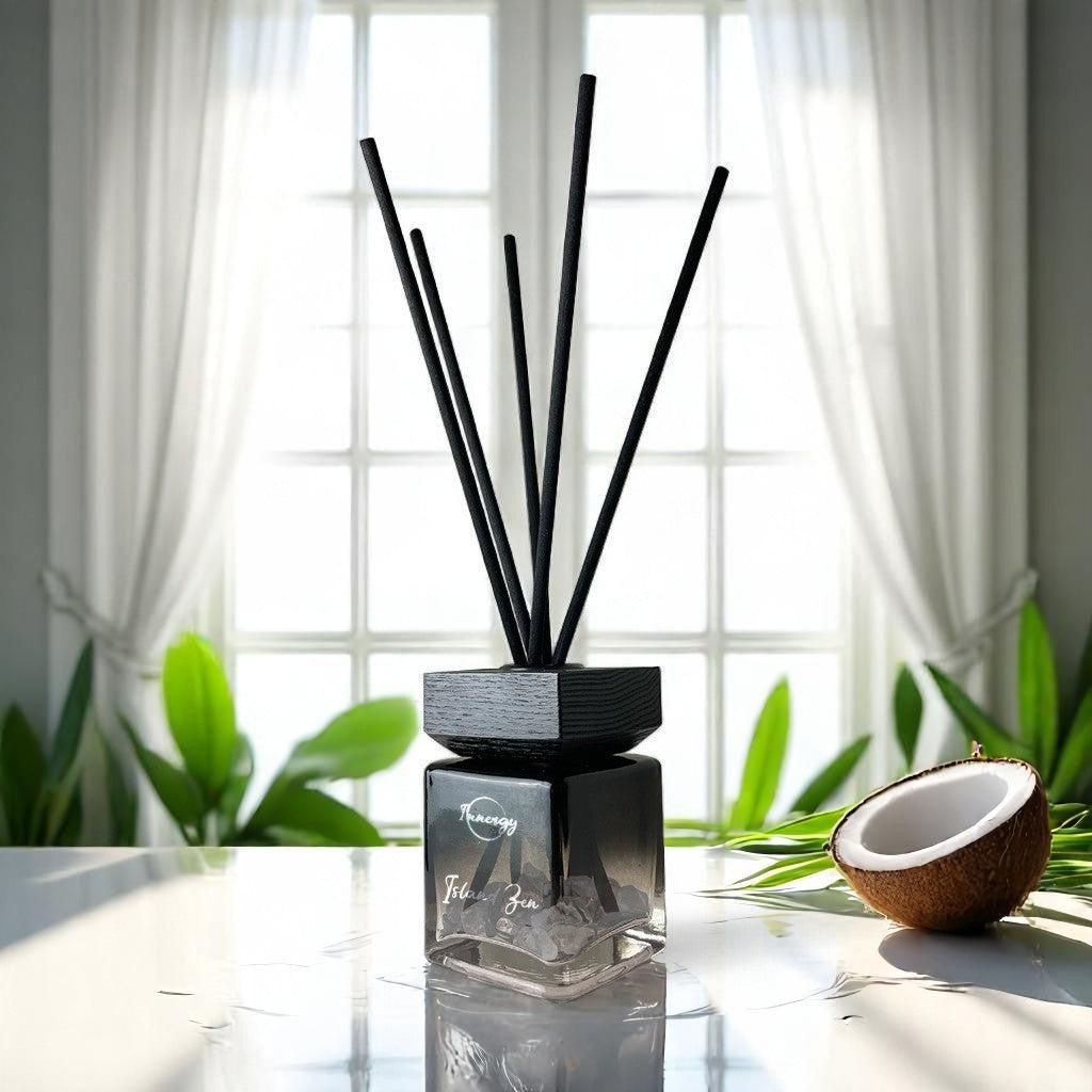 Island Zen Crystal-Enhanced Reed Oil Diffuser, 100ml – Moon Water ...