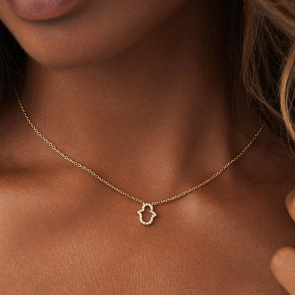 Serene Focus Hamsa Protection Necklace – Necklaces - Womens