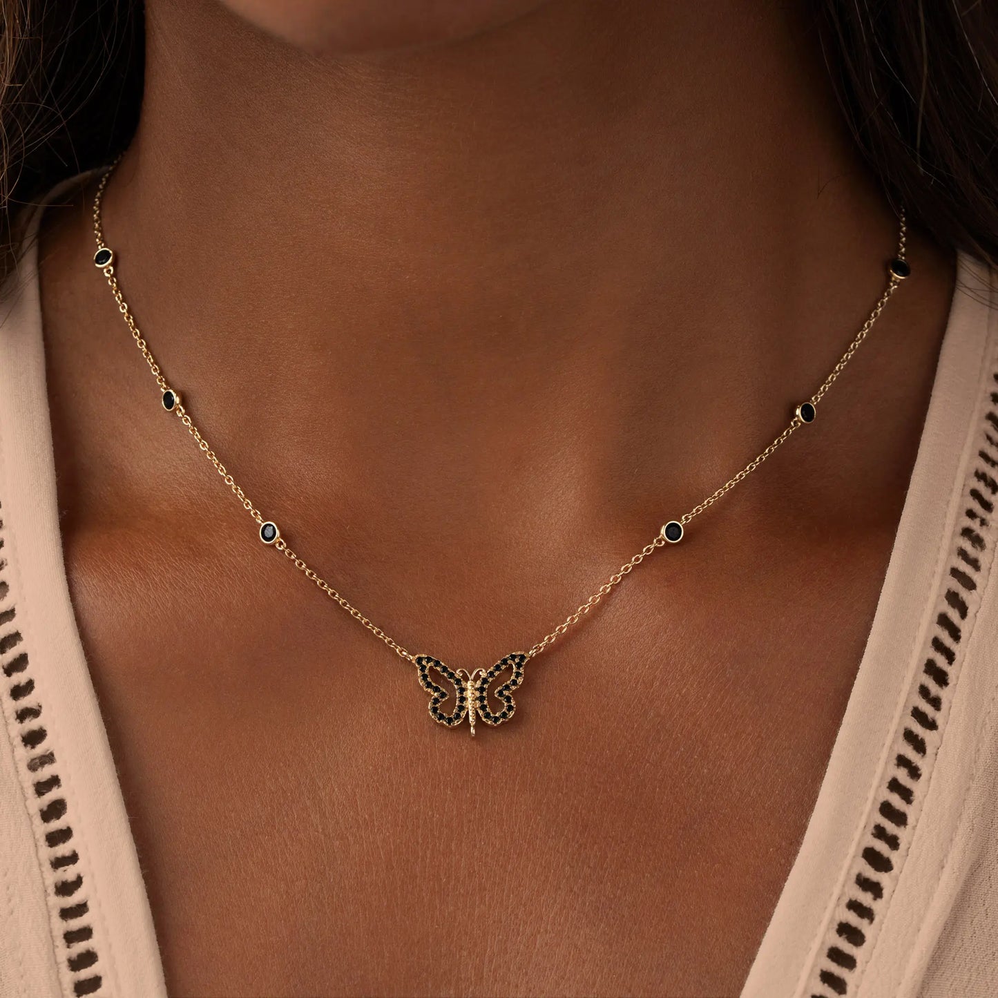 Midnight Renewal Butterfly Necklace – Necklaces - Womens