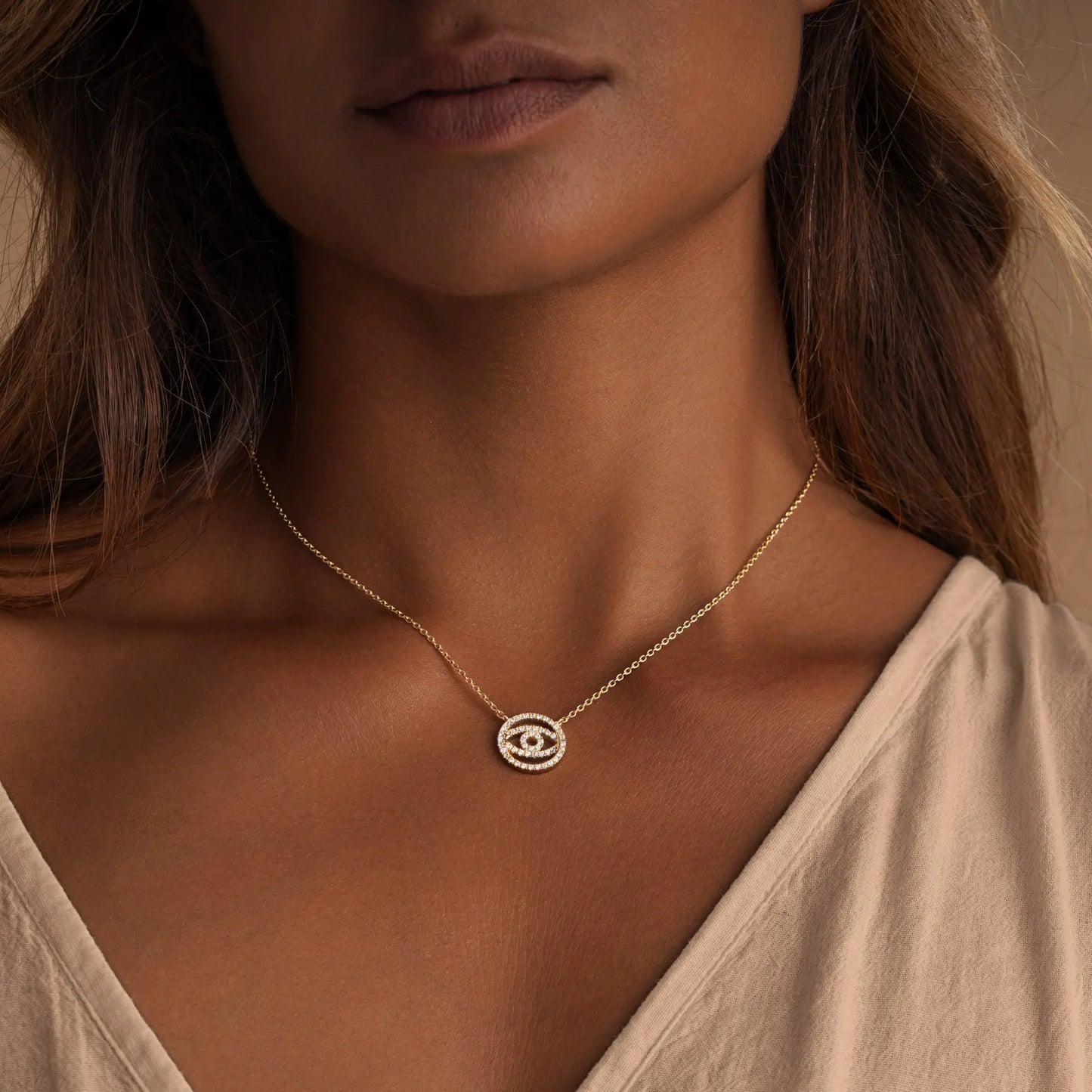 Silent Glow Evil Eye Protection Necklace – Necklaces - Womens