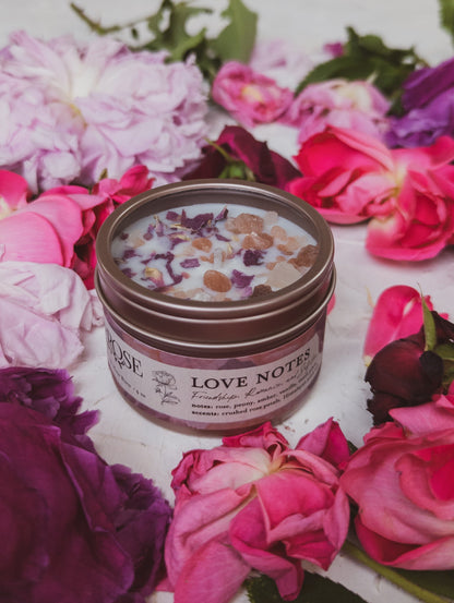 Rose + Pink Salt 4oz Tin Candle