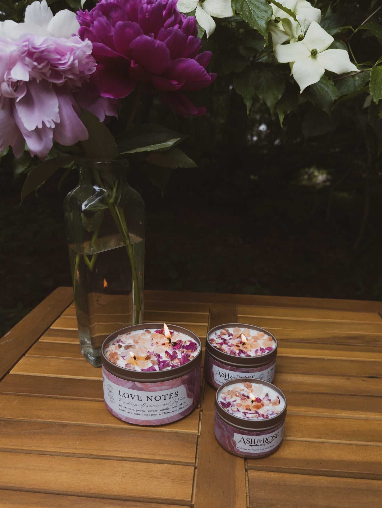 Rose + Pink Salt 4oz Tin Candle