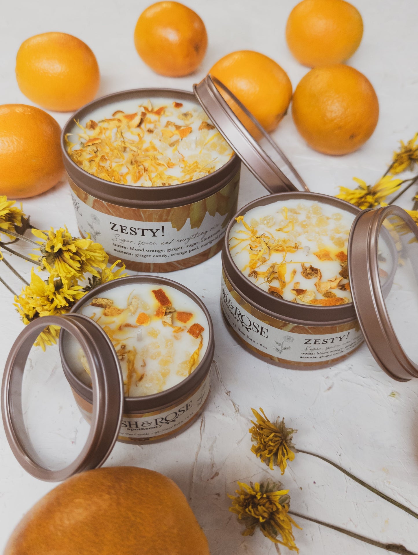 Orange Ginger 4oz Tin Candle