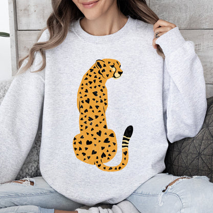 Leopard, Heart Spots, Valentine's Day Sweatshirt
