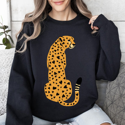 Leopard, Heart Spots, Valentine's Day Sweatshirt
