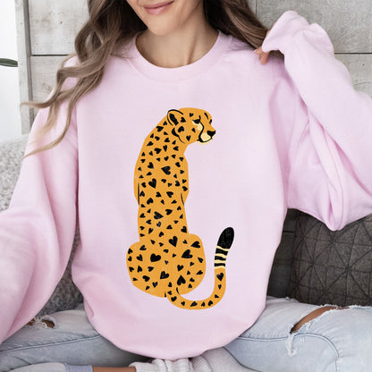Leopard, Heart Spots, Valentine's Day Sweatshirt