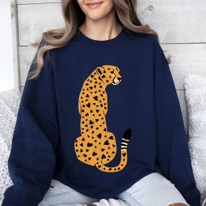 Leopard, Heart Spots, Valentine's Day Sweatshirt