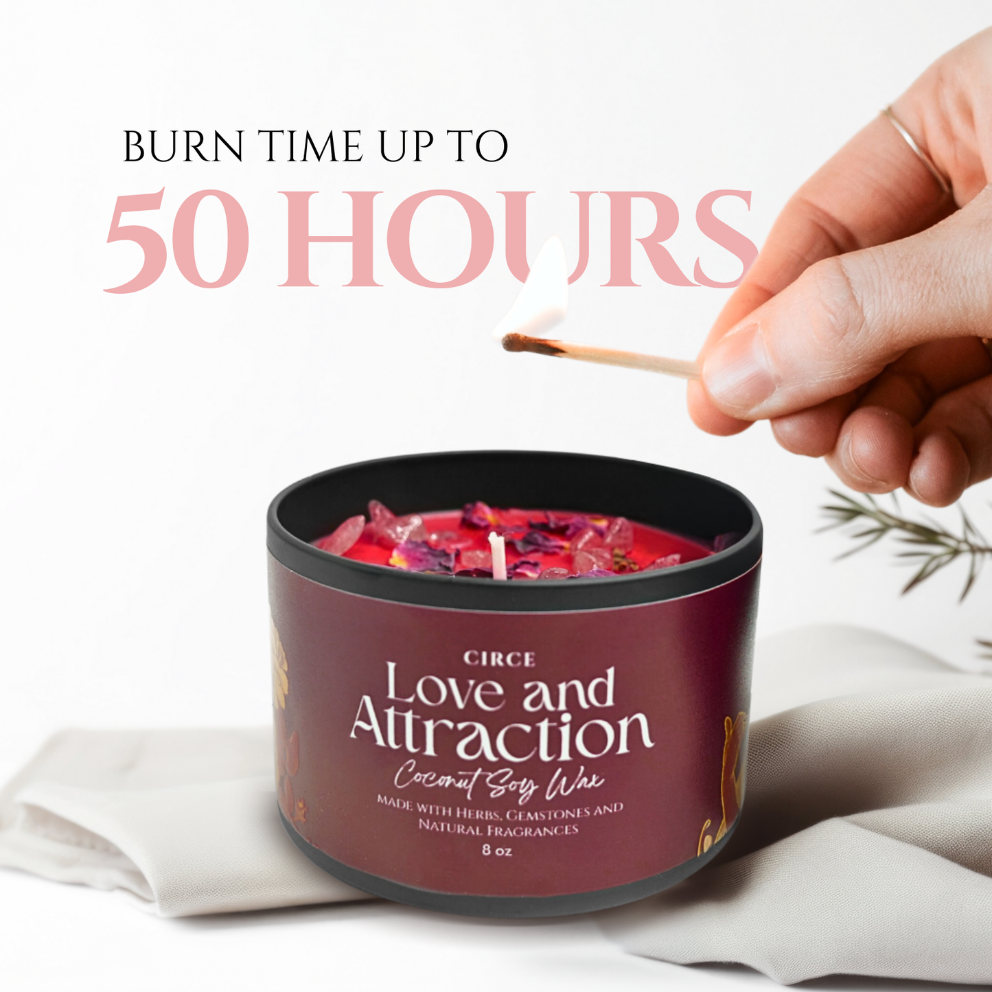 Love & Attraction Candle — 8‑oz Romantic Manifestation –