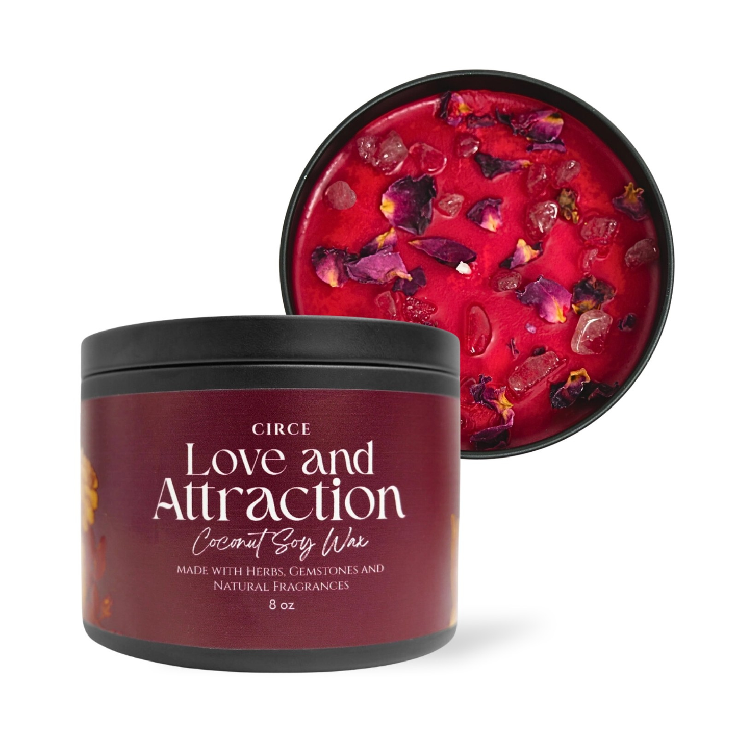 Love & Attraction Candle — 8‑oz Romantic Manifestation –