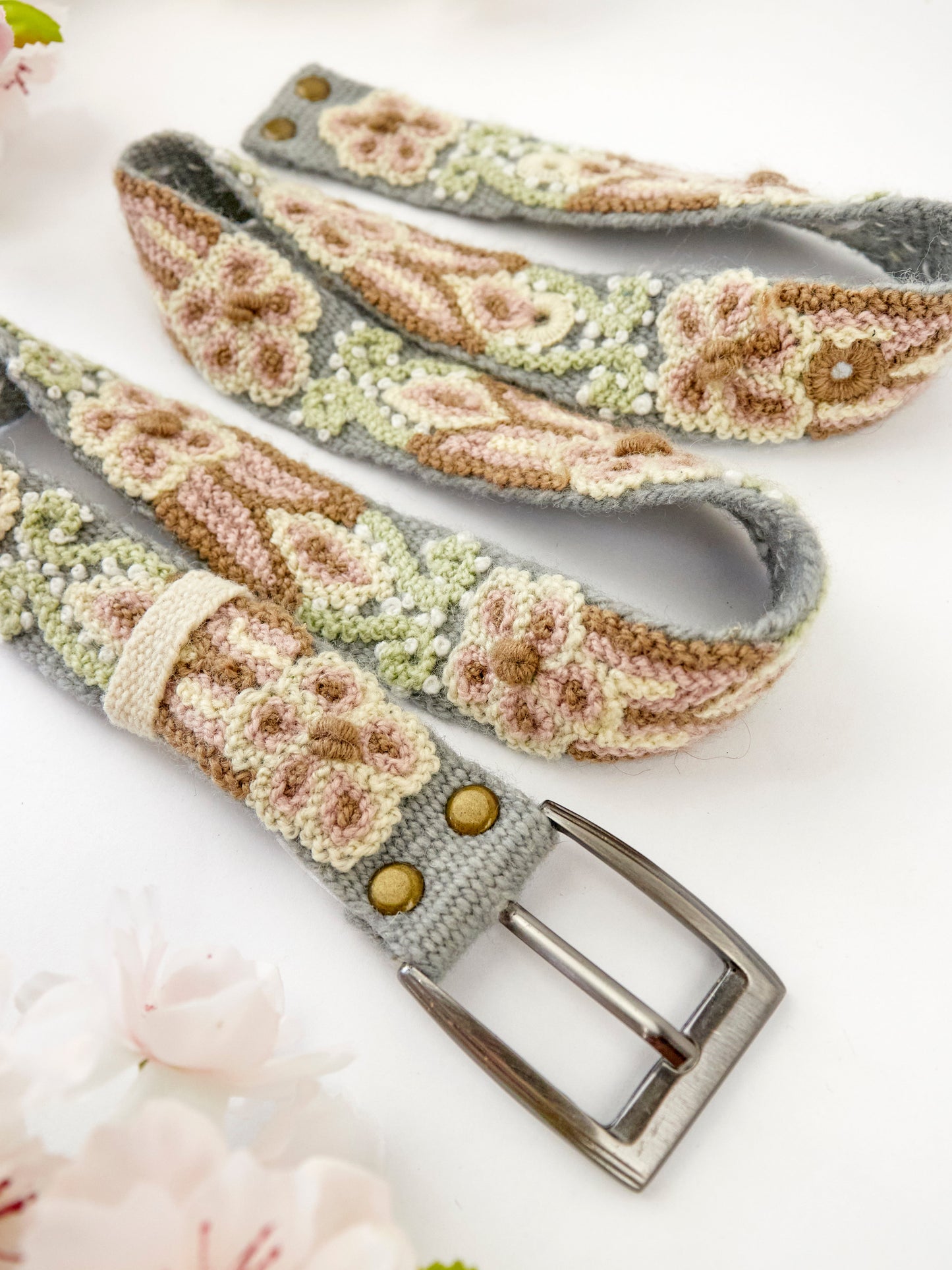 Luisa Emboidered Skinny Belt – belt