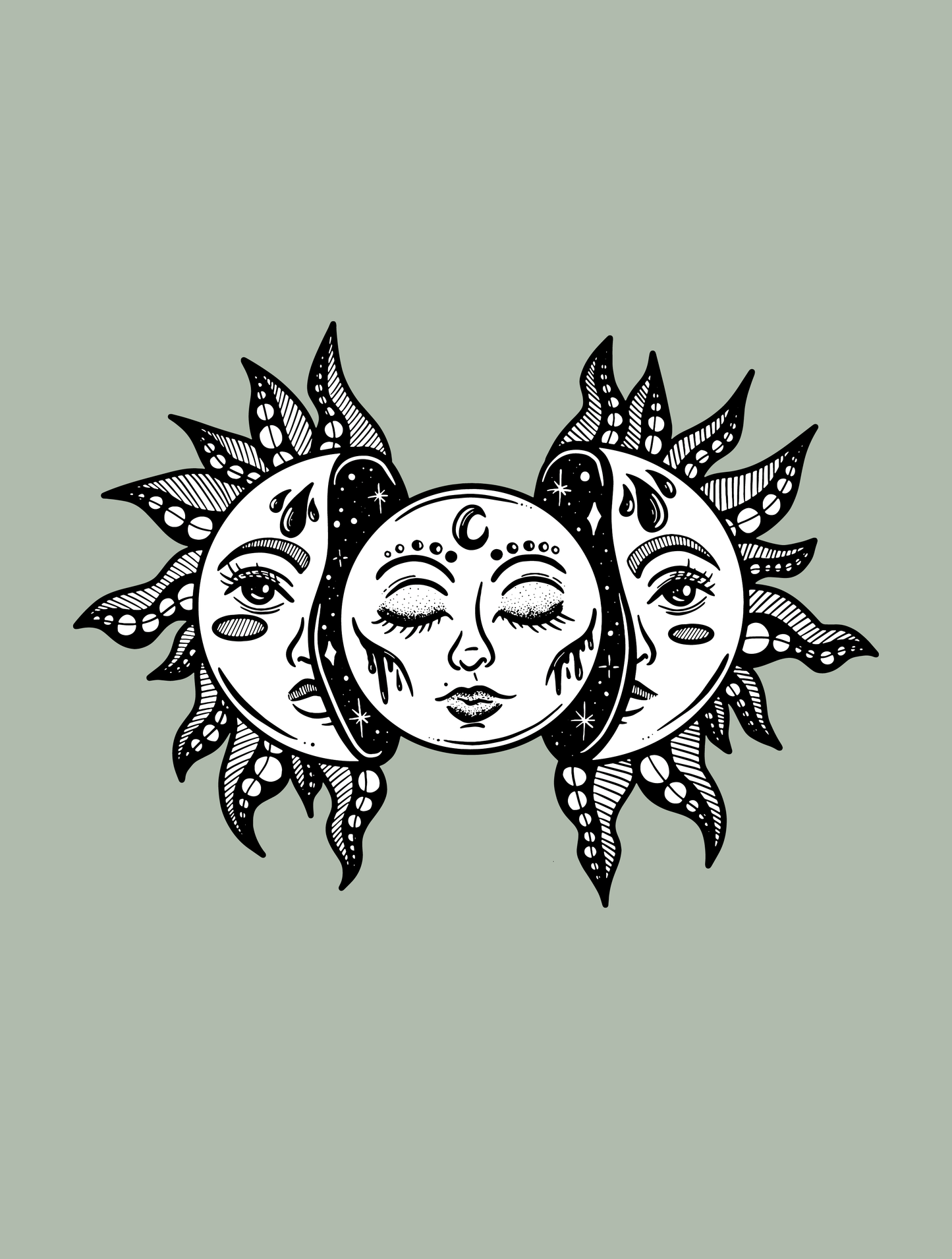 Sun and Moon · Cropped Hoodie