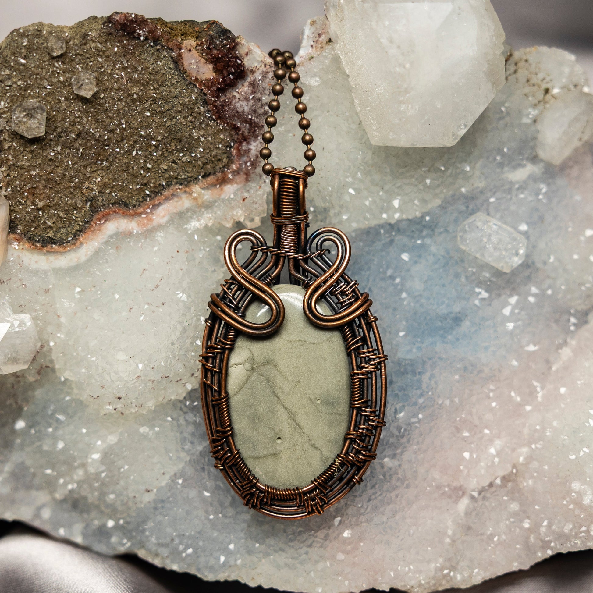 Magnesite Wire Wrap Crystal Pendant – Wire Wraps