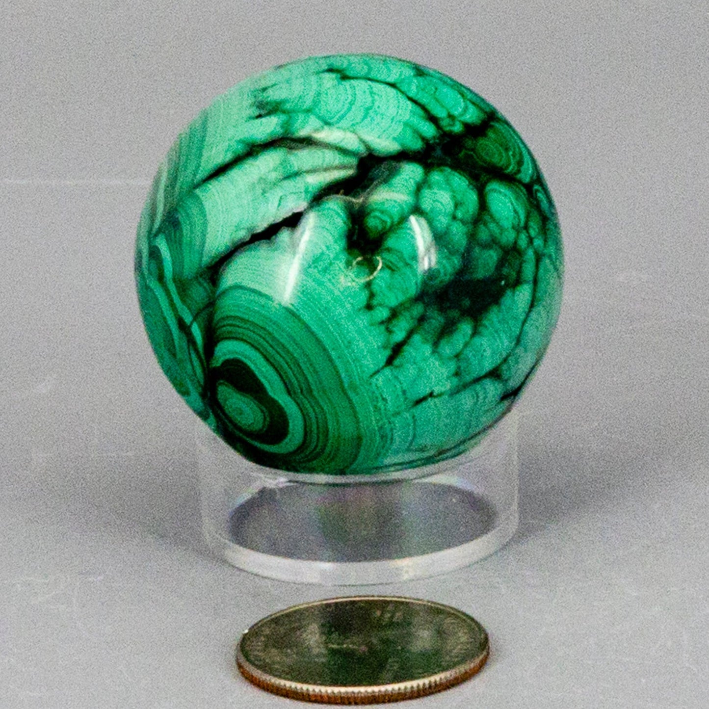 Malachite Sphere, Protective Healing Crystal – Malachite 140g - 41mm Diameter Spheres
