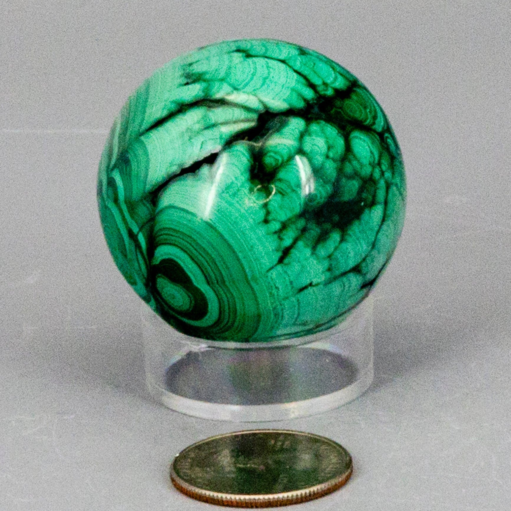 Malachite Sphere, Protective Healing Crystal – Malachite 140g - 41mm Diameter Spheres