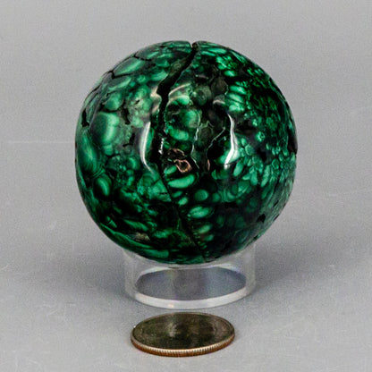 Malachite Sphere, Protective Healing Crystal – Malachite 276g - 55mm Diameter Spheres