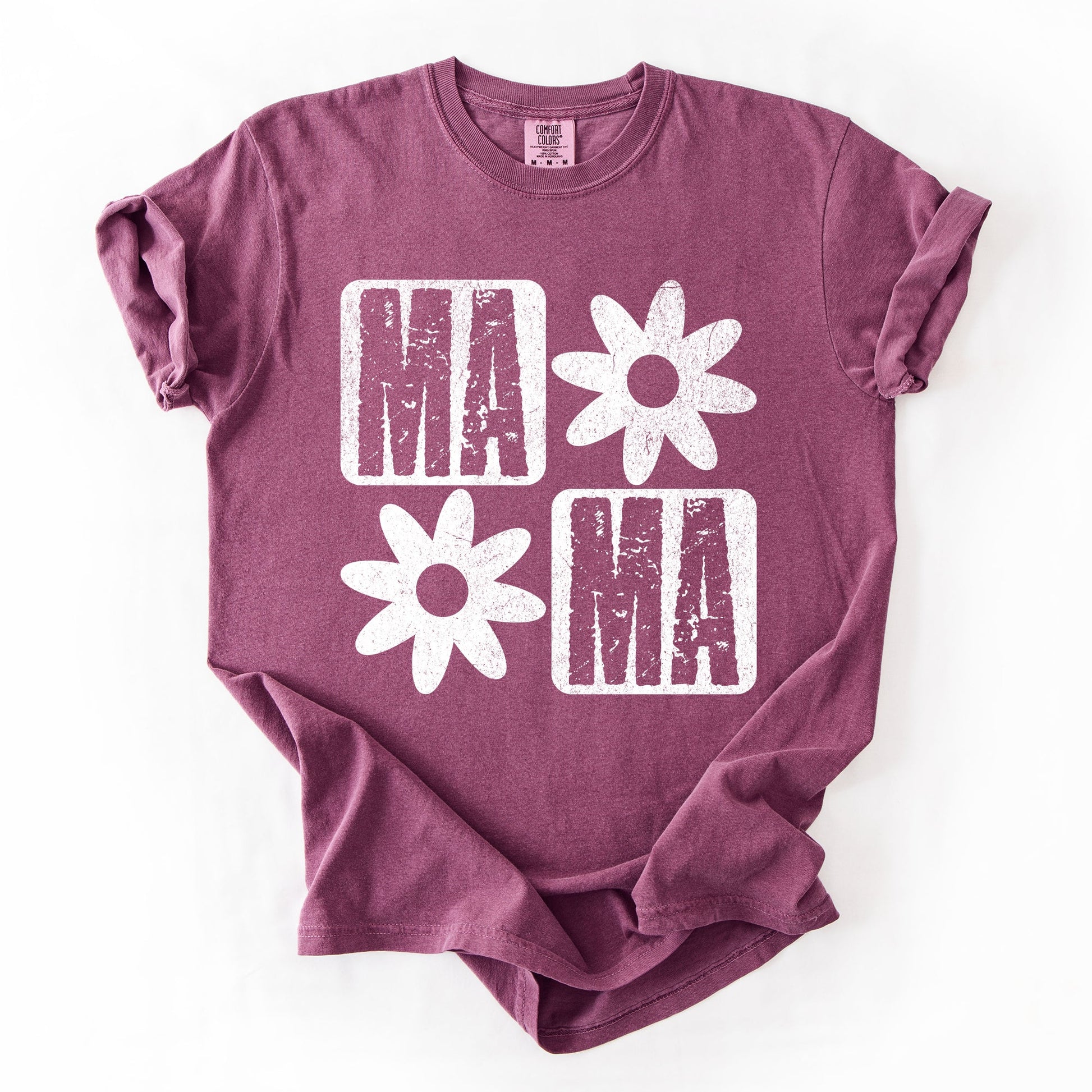 Mama, Minimalist, Graphic, Flowers, Mother's Day Tshirt Comfort Colors T-Shirt – Berry T-Shirt
