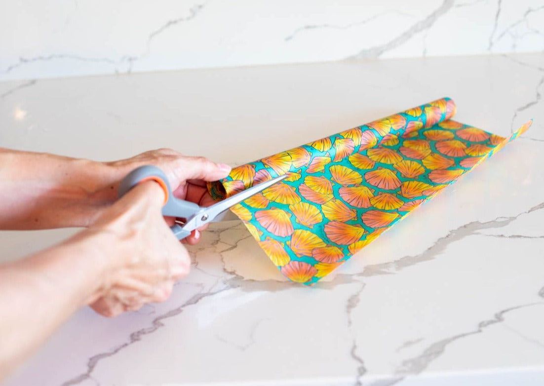 BULK ROLL Beeswax Wrap - Shells Print