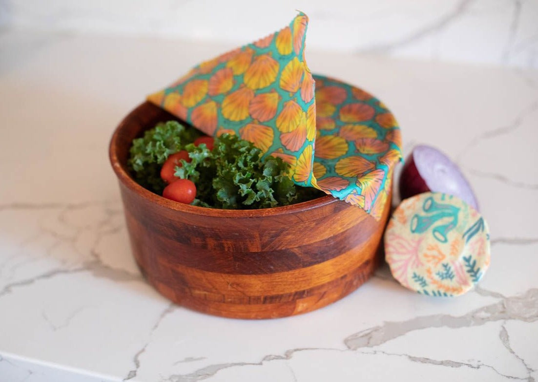 BULK ROLL Beeswax Wrap - Shells Print