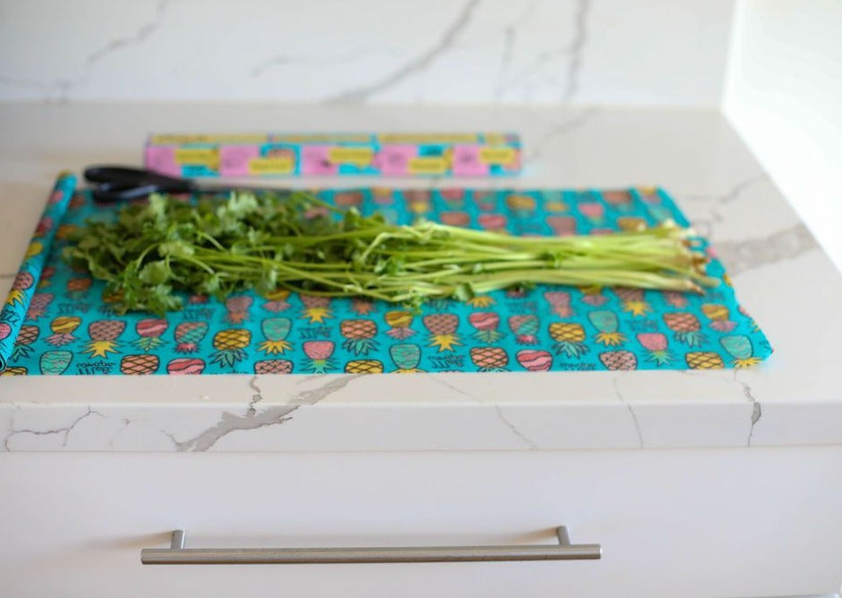 Beeswax Wrap Bulk Roll - Pineapple Print – Beeswax Rolls