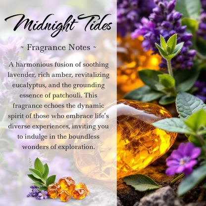 Midnight Tides Crystal-Enhanced Reed Oil Diffuser, 100ml