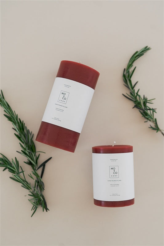 Berry Red | Beeswax Pillar Candle