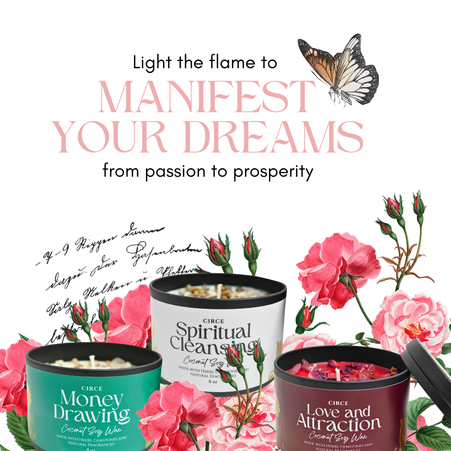 Money Drawing Prosperity Candle – 8‑oz Abundance Ritual Candle –