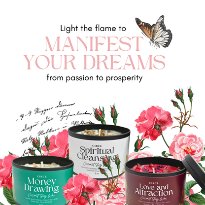 Money Drawing Prosperity Candle – 8‑oz Abundance Ritual Candle –